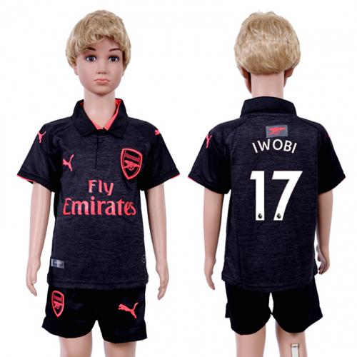 Arsenal #17 Iwobi Sec Away Kid Soccer Club Jersey - Click Image to Close